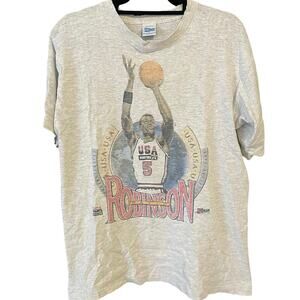 Vintage 90s David Robinson USA Basketball Salem Single Stitch Shirt Adult Large